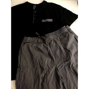 Hawiton Men's Pajamas Set Short Sleeve Crew Neck